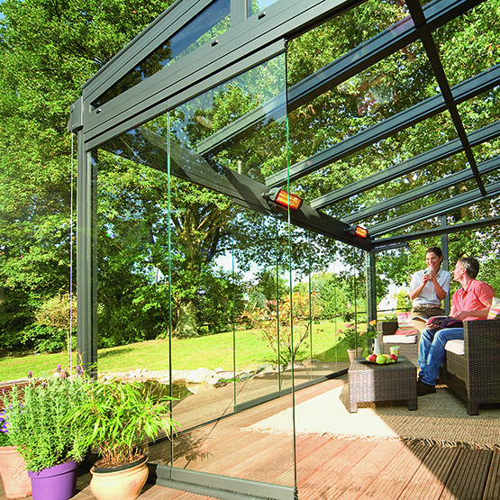 Pergola aluminium à toit vitré, toit de terrasse sur-mesure